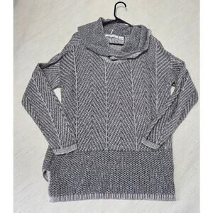 Eight Eight Eight Gray Cowl Neck Sweater Woman's Size Large